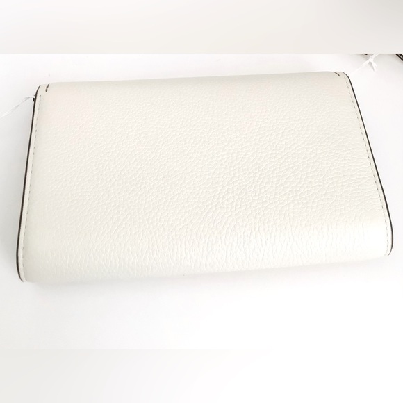 Tory Burch Thea Flat Crossbody and Zip Card Wallet Leather Ivory New In Package - Picture 12 of 16